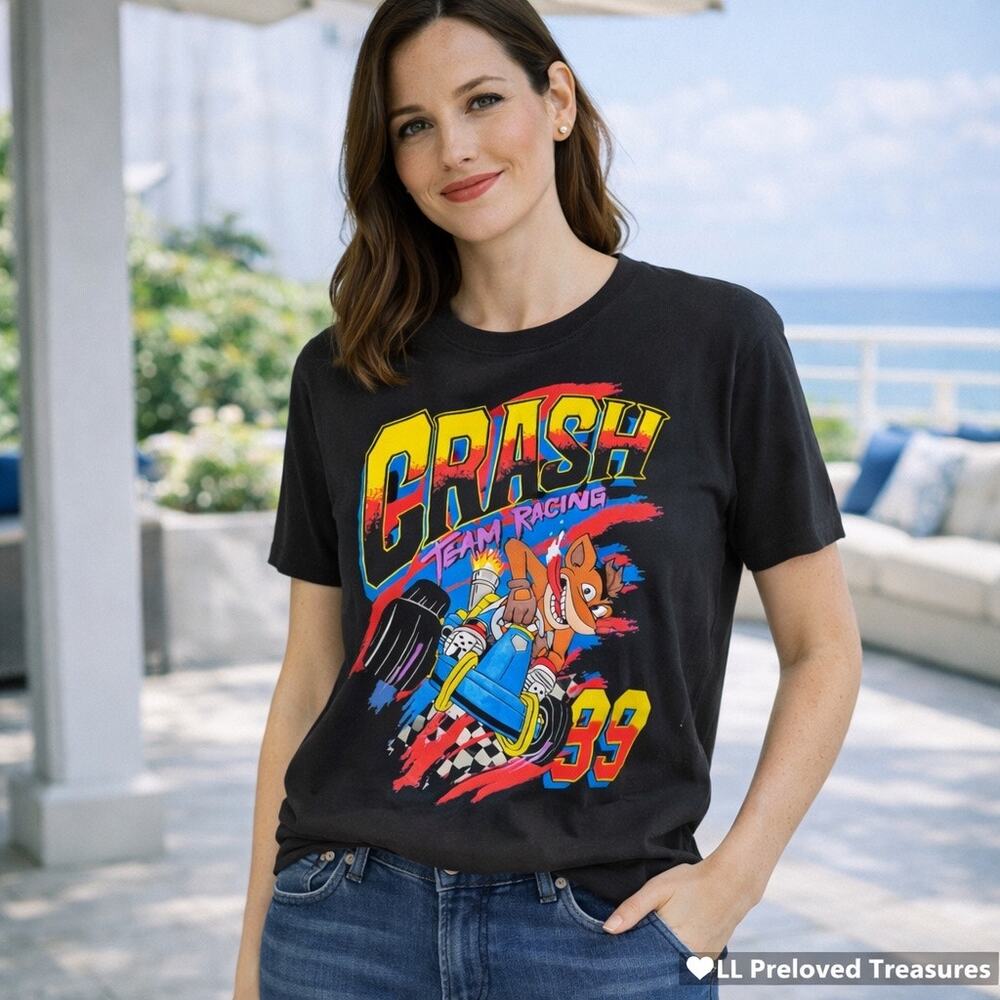 Crash Team Racing Nitro-Fueled Graphic T-Shirt Black‎ Medium 2023